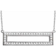 Load image into Gallery viewer, 3/8 CTW Diamond Rectangle 16-18" Necklace