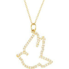 Load image into Gallery viewer, 1/4 CTW Diamond Dove 16" Necklace