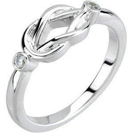.06 CTW Diamond Knot Ring