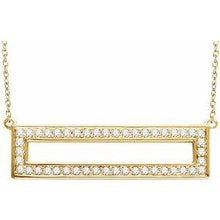 Load image into Gallery viewer, 3/8 CTW Diamond Rectangle 16-18" Necklace