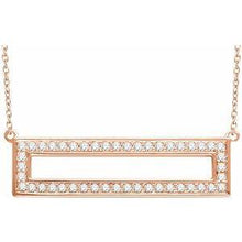 Load image into Gallery viewer, 3/8 CTW Diamond Rectangle 16-18" Necklace