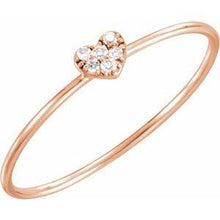 Load image into Gallery viewer, .03 CTW Diamond Petite Heart Ring