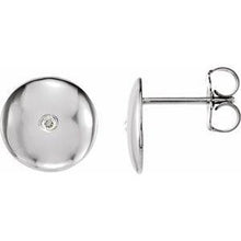 Load image into Gallery viewer, .03 CTW Diamond Domed Earrings