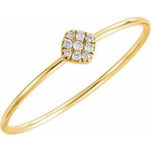 Load image into Gallery viewer, 1/8 CTW Diamond Petite Square Ring