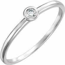 Load image into Gallery viewer, .06 CTW Diamond Bezel-Set Solitaire Ring