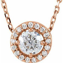 Load image into Gallery viewer, 1/4 CTW Diamond Halo-Style 16" Necklace