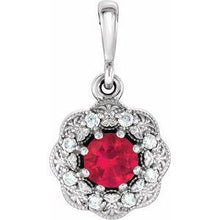 Load image into Gallery viewer, Blue Sapphire & .06CTW Diamond Pendant