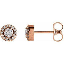 Load image into Gallery viewer, 1/2 CTW Diamond Halo-Style Earrings