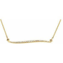Load image into Gallery viewer, 1/6 CTW Diamond Curvilinear Bar 17.5" Necklace