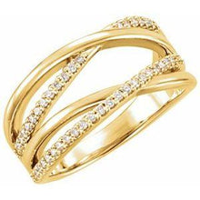 Load image into Gallery viewer, Set 1/5 CTW Diamond Criss-Cross Ring