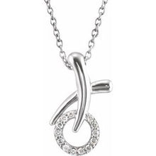 Load image into Gallery viewer, 1/10 CTW Diamond "XO" Necklace