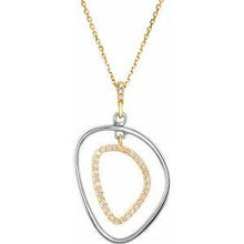 Load image into Gallery viewer, 1/6 CTW Diamond Open Silhouette 18" Necklace