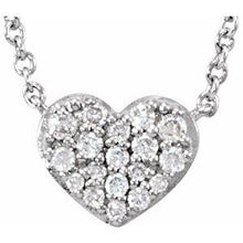 Load image into Gallery viewer, 1/10 CTW Diamond Heart 18" Necklace