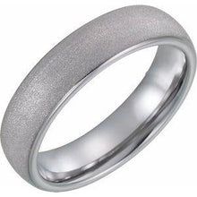 Load image into Gallery viewer, White 6 mm Rounded Edge Domed Sandblasted Band