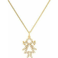 Load image into Gallery viewer, 1/5 CTW Diamond Girl 16" Necklace