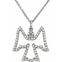 Load image into Gallery viewer, 1/3 CTW Diamond Angel 16" Necklace