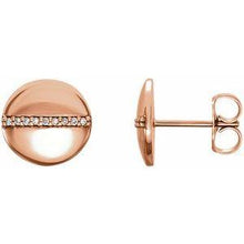 Load image into Gallery viewer, .04 CTW Diamond Circle Earrings