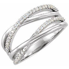 Load image into Gallery viewer, Set 1/5 CTW Diamond Criss-Cross Ring
