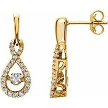 Load image into Gallery viewer, 3/8 CTW Diamond Infinity-Inspired Earrings