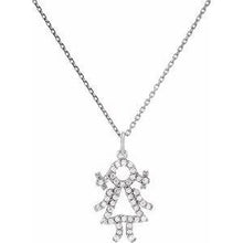 Load image into Gallery viewer, 1/5 CTW Diamond Girl 16" Necklace