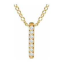 Load image into Gallery viewer, .05 CTW Diamond Bar 16-18" Necklace