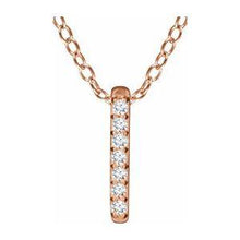 Load image into Gallery viewer, .05 CTW Diamond Bar 16-18" Necklace