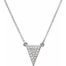 Load image into Gallery viewer, 1/5 CTW Diamond Triangle 16.5" Necklace