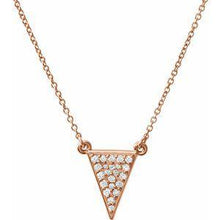 Load image into Gallery viewer, 1/5 CTW Diamond Triangle 16.5" Necklace