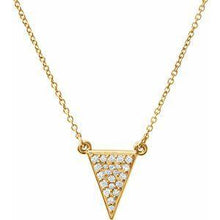 Load image into Gallery viewer, 1/5 CTW Diamond Triangle 16.5" Necklace