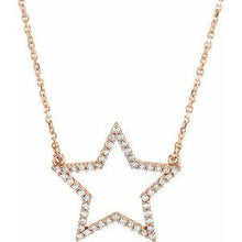 Load image into Gallery viewer, 1/5 CTW Diamond Star 16" Necklace