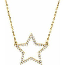 Load image into Gallery viewer, 1/5 CTW Diamond Star 16" Necklace