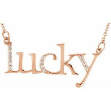 Load image into Gallery viewer, .06 CTW Diamond "Lucky" 16 1/2" Necklace