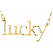 Load image into Gallery viewer, .06 CTW Diamond "Lucky" 16 1/2" Necklace
