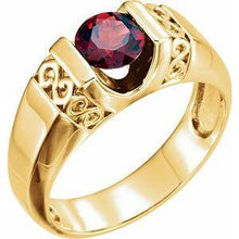 Load image into Gallery viewer, Men's Mozambique Garnet Ring