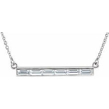 Load image into Gallery viewer, 3/4 CTW Diamond Bar 17" Necklace