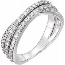 Load image into Gallery viewer, 1/2 CTW Diamond Criss-Cross Ring