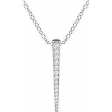 Load image into Gallery viewer, 1/4 CTW Diamond Graduated 16-18" Bar Necklace