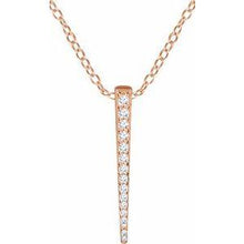 Load image into Gallery viewer, 1/4 CTW Diamond Graduated 16-18" Bar Necklace