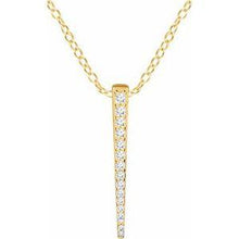 Load image into Gallery viewer, 1/4 CTW Diamond Graduated 16-18" Bar Necklace