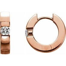 Load image into Gallery viewer, 1/5 CTW Diamond Hinged Hoop Earrings