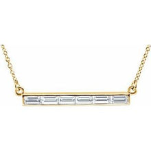 Load image into Gallery viewer, 3/4 CTW Diamond Bar 17" Necklace