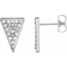 Load image into Gallery viewer, 1/3 CTW Diamond Triangle Earrings with Backs