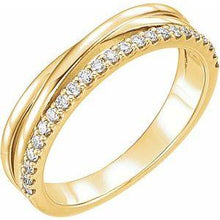 Load image into Gallery viewer, 1/4 CTW Diamond Criss-Cross Ring