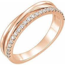 Load image into Gallery viewer, 1/4 CTW Diamond Criss-Cross Ring