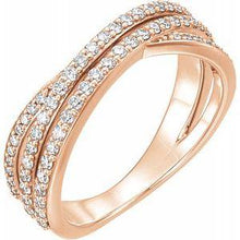 Load image into Gallery viewer, 1/2 CTW Diamond Criss-Cross Ring