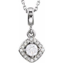 Load image into Gallery viewer, 1/3 CTW Diamond Halo-Style 18" Necklace