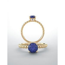 Load image into Gallery viewer, London Blue Topaz Beaded Ring