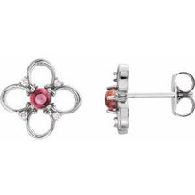 Load image into Gallery viewer, Pink Tourmaline & .04 CTW Diamond Earrings