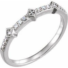 Load image into Gallery viewer, 1/10 CTW Diamond Stackable Ring