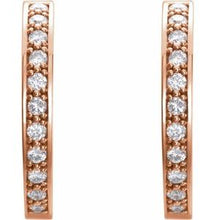 Load image into Gallery viewer, 3/4 CTW Diamond Inside-Outside 17.38 mm Hoop Earrings